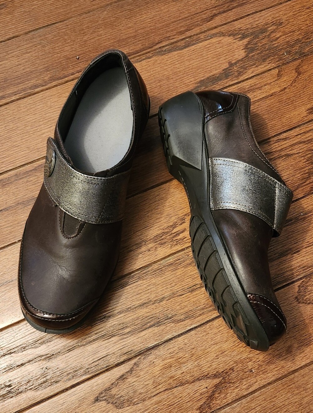 Romika Women'‎ 's Brown 2 Tone Leather Loafer Shoes Size 40